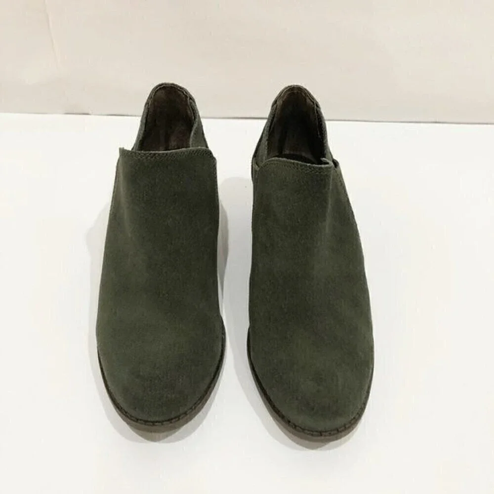 Me‎ Too Brand Ankle Suede Leather Green Boots Size 6